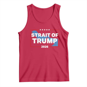 Strait of Trump 2026 Tank Top Middle East Map Political Graphic TS02 Red Print Your Wear