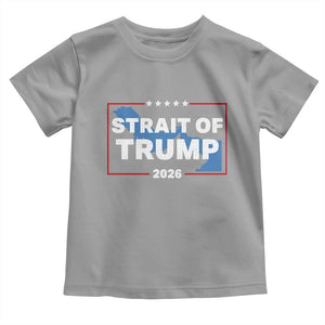 Strait of Trump 2026 Toddler T Shirt Middle East Map Political Graphic TS02 Sport Gray Print Your Wear