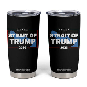 Strait of Trump 2026 Tumbler Cup Middle East Map Political Graphic TS02 Black Print Your Wear