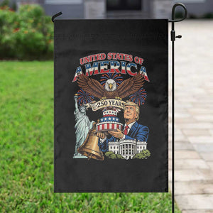 USA 250 Year Birthday Patriotic Celebration Garden Flag Trump Eagle and Liberty Bday Cake TS02 Print Your Wear
