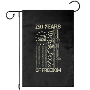 250 Years of Freedom Camo Flag Garden Flag We The People Second Amendment 1776-2026 Patriotic TS02 Black Print Your Wear