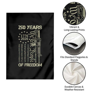 250 Years of Freedom Camo Flag Garden Flag We The People Second Amendment 1776-2026 Patriotic TS02 Print Your Wear
