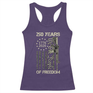 250 Years of Freedom Camo Flag Racerback Tank Top We The People Second Amendment 1776-2026 Patriotic TS02 Purple Print Your Wear