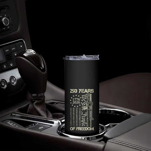 250 Years of Freedom Camo Flag Skinny Tumbler We The People Second Amendment 1776-2026 Patriotic TS02 Print Your Wear
