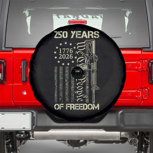 250 Years of Freedom Camo Flag Spare Tire Cover We The People Second Amendment 1776-2026 Patriotic TS02 Black Print Your Wear