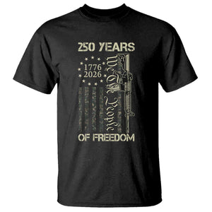 250 Years of Freedom Camo Flag T Shirt We The People Second Amendment 1776-2026 Patriotic TS02 Black Print Your Wear