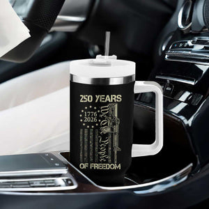 250 Years of Freedom Camo Flag Tumbler With Handle We The People Second Amendment 1776-2026 Patriotic TS02 Print Your Wear