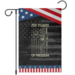 250 Years of Freedom Camo Flag Patriotic Garden Flag We The People Second Amendment 1776-2026 Patriotic TS02 Distressed Black Blue Print Your Wear