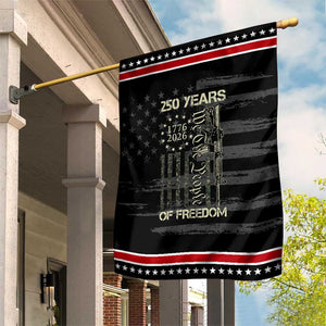 250 Years of Freedom Camo Flag Patriotic Garden Flag We The People Second Amendment 1776-2026 Patriotic TS02 Distressed Black Red Print Your Wear