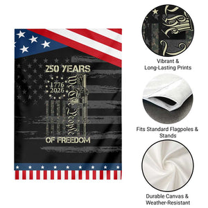 250 Years of Freedom Camo Flag Patriotic Garden Flag We The People Second Amendment 1776-2026 Patriotic TS02 Print Your Wear