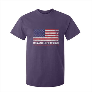 No Man Left Behind Distressed USA Flag T Shirt For Kid Patriotic US Military Brotherhood TS02 Purple Print Your Wear