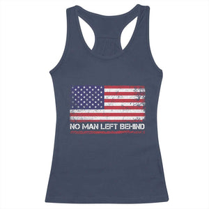 No Man Left Behind Distressed USA Flag Racerback Tank Top Patriotic US Military Brotherhood TS02 Navy Print Your Wear