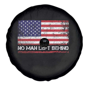 No Man Left Behind Distressed USA Flag Spare Tire Cover Patriotic US Military Brotherhood TS02 Print Your Wear