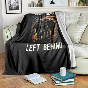 No Man Left Behind Soldiers Brotherhood Throw Blanket American Flag US Military TS02 Print Your Wear