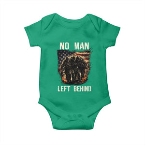 No Man Left Behind Soldiers Brotherhood Baby Onesie American Flag US Military TS02 Irish Green Print Your Wear