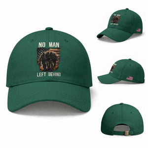 No Man Left Behind Soldiers Brotherhood Baseball Cap American Flag US Military TS02 Baseball Cap Universal Fit Irish Green Print Your Wear