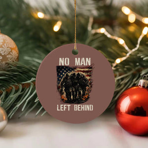 No Man Left Behind Soldiers Brotherhood Ceramic Ornament American Flag US Military TS02 1pc Mocha Print Your Wear