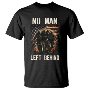 No Man Left Behind Soldiers Brotherhood T Shirt American Flag US Military TS02 Black Print Your Wear