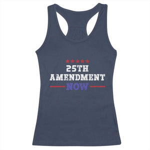 25th Amendment Now Patriotic Racerback Tank Top Red White and Blue Political Satire TS02 Navy Print Your Wear