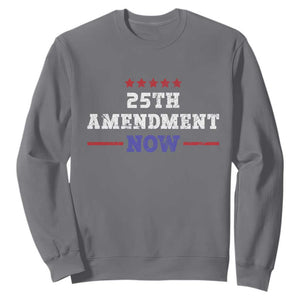 25th Amendment Now Patriotic Sweatshirt Red White and Blue Political Satire TS02 Charcoal Print Your Wear