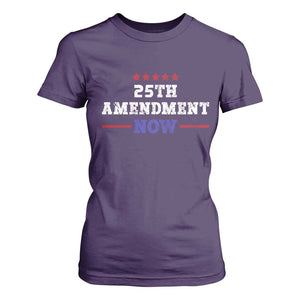 25th Amendment Now Patriotic T Shirt For Women Red White and Blue Political Satire TS02 Purple Print Your Wear