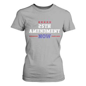 25th Amendment Now Patriotic T Shirt For Women Red White and Blue Political Satire TS02 Sport Gray Print Your Wear
