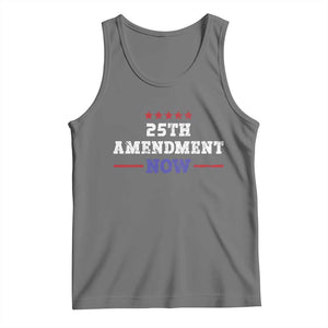 25th Amendment Now Patriotic Tank Top Red White and Blue Political Satire TS02 Black Heather Print Your Wear
