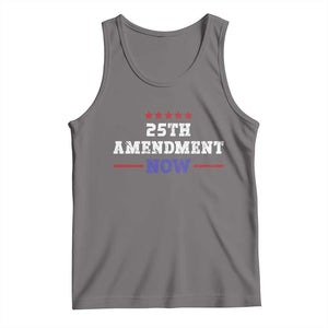 25th Amendment Now Patriotic Tank Top Red White and Blue Political Satire TS02 Deep Heather Print Your Wear