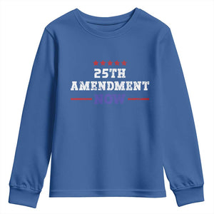 25th Amendment Now Patriotic Youth Sweatshirt Red White and Blue Political Satire TS02 Royal Blue Print Your Wear