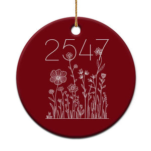 25 47 Floral Wildflower Subtle Graphic Ceramic Ornament Political Satire Patriotic 25th Amendment TS02 1pc Red Print Your Wear