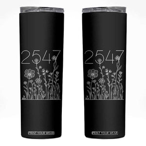 25 47 Floral Wildflower Subtle Graphic Skinny Tumbler Political Satire Patriotic 25th Amendment TS02 Black Print Your Wear