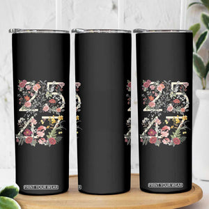 2547 Wildflower Floral Graphic Skinny Tumbler Subtle Coded 25th Amendment Political Satire Aesthetic TS02 Print Your Wear