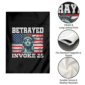 Betrayed Invoke 25 Statue of Liberty Crying Garden Flag 25th Amendment Distressed Flag Political Satire Graphic TS02 Print Your Wear