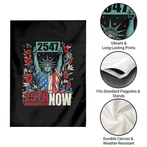 25th Amendment Now 2547 Garden Flag Statue of Liberty Floral Political Statement Graphic TS02 Print Your Wear
