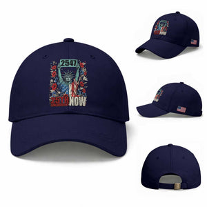 25th Amendment Now 2547 Baseball Cap Statue of Liberty Floral Political Statement Graphic TS02 Baseball Cap Universal Fit Dark Blue Print Your Wear