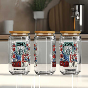 25th Amendment Now 2547 Glass Can Statue of Liberty Floral Political Statement Graphic TS02 Print Your Wear