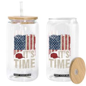 It's Time The 25th Amendment Glass Can Article II Red Hat Distressed American Flag Graphic TS02 Print Your Wear