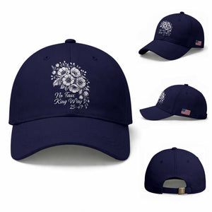No Faux King Way 25 47 Baseball Cap Floral Bouquet Resist Authoritarian 25th Amendment TS02 Baseball Cap Universal Fit Dark Blue Print Your Wear