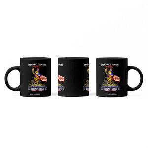 Proud American Humor Patriotic Frog On Bicycle Graphic Coffee Mug Imagine A Country So Great Pride TS02 Print Your Wear