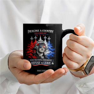 Patriotic George Washington Sunglasses and Fighter Jets Coffee Mug Imagine A Country So Great Pride TS02 Print Your Wear