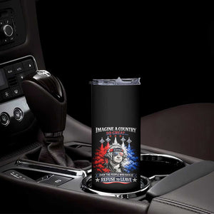 Patriotic George Washington Sunglasses and Fighter Jets Skinny Tumbler Imagine A Country So Great Pride TS02 Print Your Wear