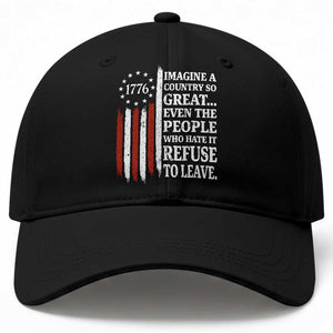 Vintage 1776 Betsy Ross Flag Imagine A Country So Great Baseball Cap Retro Patriotic American Heritage TS02 Print Your Wear