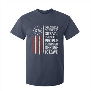 Vintage 1776 Betsy Ross Flag Imagine A Country So Great T Shirt For Kid Retro Patriotic American Heritage TS02 Navy Print Your Wear
