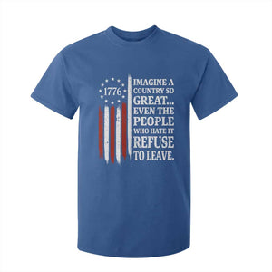 Vintage 1776 Betsy Ross Flag Imagine A Country So Great T Shirt For Kid Retro Patriotic American Heritage TS02 Royal Blue Print Your Wear