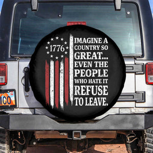 Vintage 1776 Betsy Ross Flag Imagine A Country So Great Spare Tire Cover Retro Patriotic American Heritage TS02 No hole Black Print Your Wear