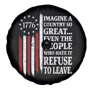Vintage 1776 Betsy Ross Flag Imagine A Country So Great Spare Tire Cover Retro Patriotic American Heritage TS02 Print Your Wear