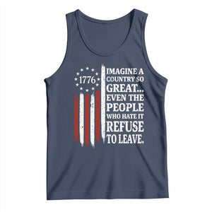 Vintage 1776 Betsy Ross Flag Imagine A Country So Great Tank Top Retro Patriotic American Heritage TS02 Navy Print Your Wear