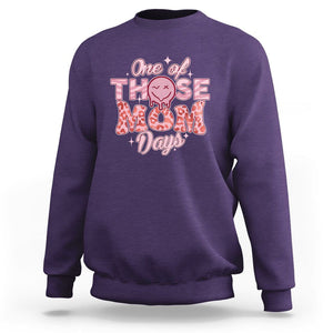 Retro Groovy Mama Sweatshirt One Of Those Mom Days Funny Mother's Day Mom Life Pink TS02 Purple Printyourwear