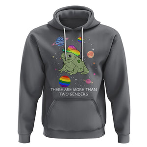 LGBT Pride Frog Hoodie There Are More Than Two Genders Equality TS02 Charcoal Printyourwear