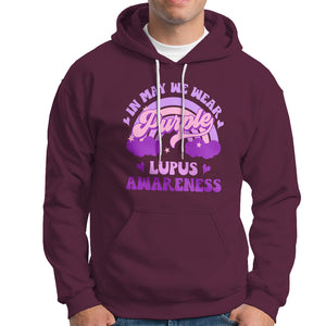 Lupus Awareness Hoodie In May We Wear Purple Lupus Awareness Purple Ribbon Awareness TS02 Maroon Printyourwear